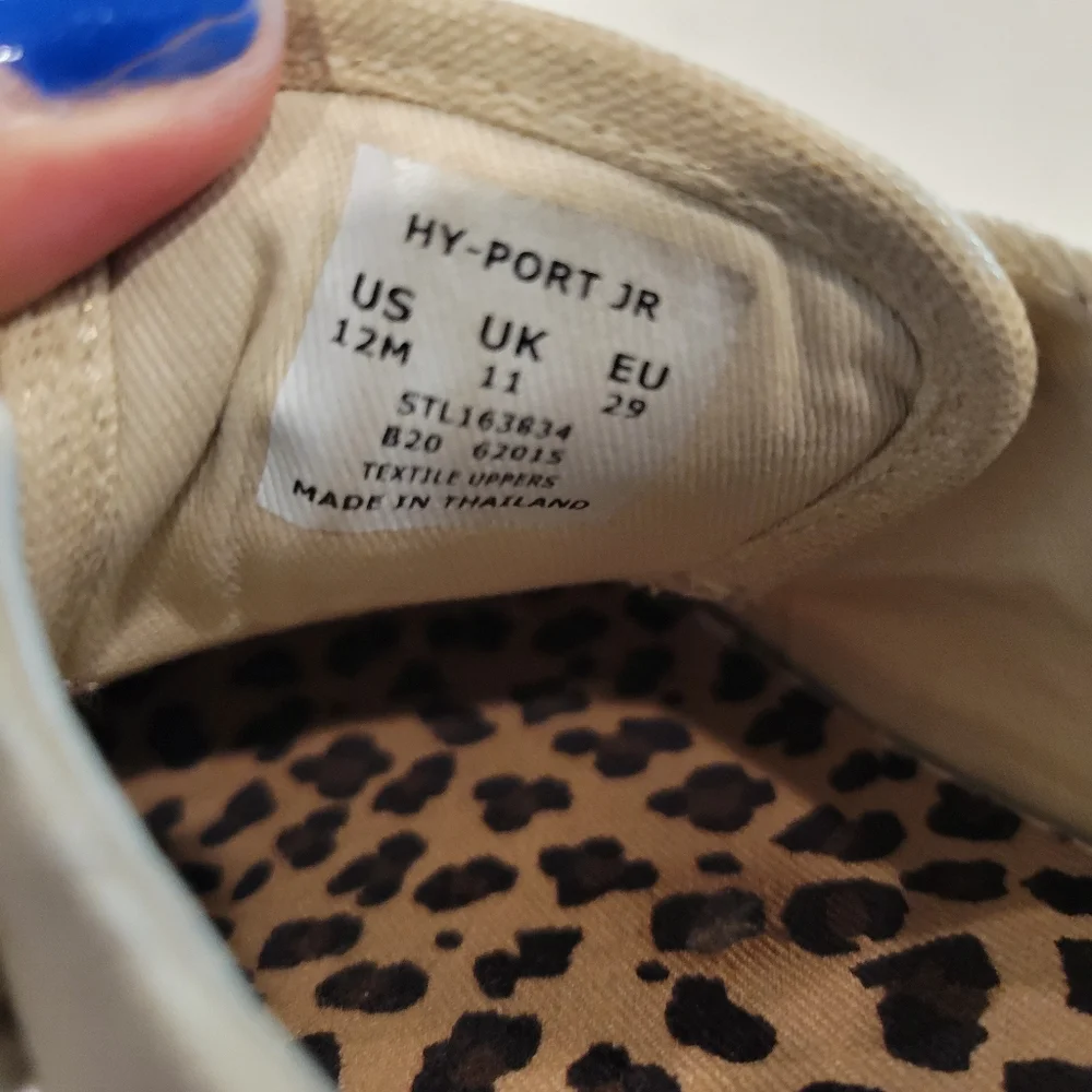 SPERRY TODDLER HY PORT JR SNEAKER IN CHAMPAGNE SIZE 12